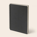 Spiral notebook, three-quarter view