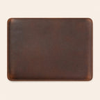The sleeve laid flat, showing its full footprint and edge stitching